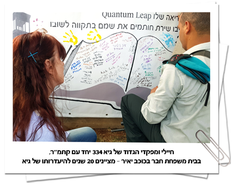 חיילי ומפקדי הגדוד של גיא 334 בכוכב יאיר