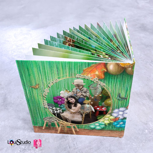 עריכת אלבום-צילומי סטודיו פורים-פרפרית ולוכד פרפרים