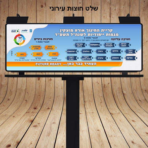 שלט חוצות קריית מוצקין - #יום_חשיפת_מגמות_ייחודי לבוגרי כיתות ט